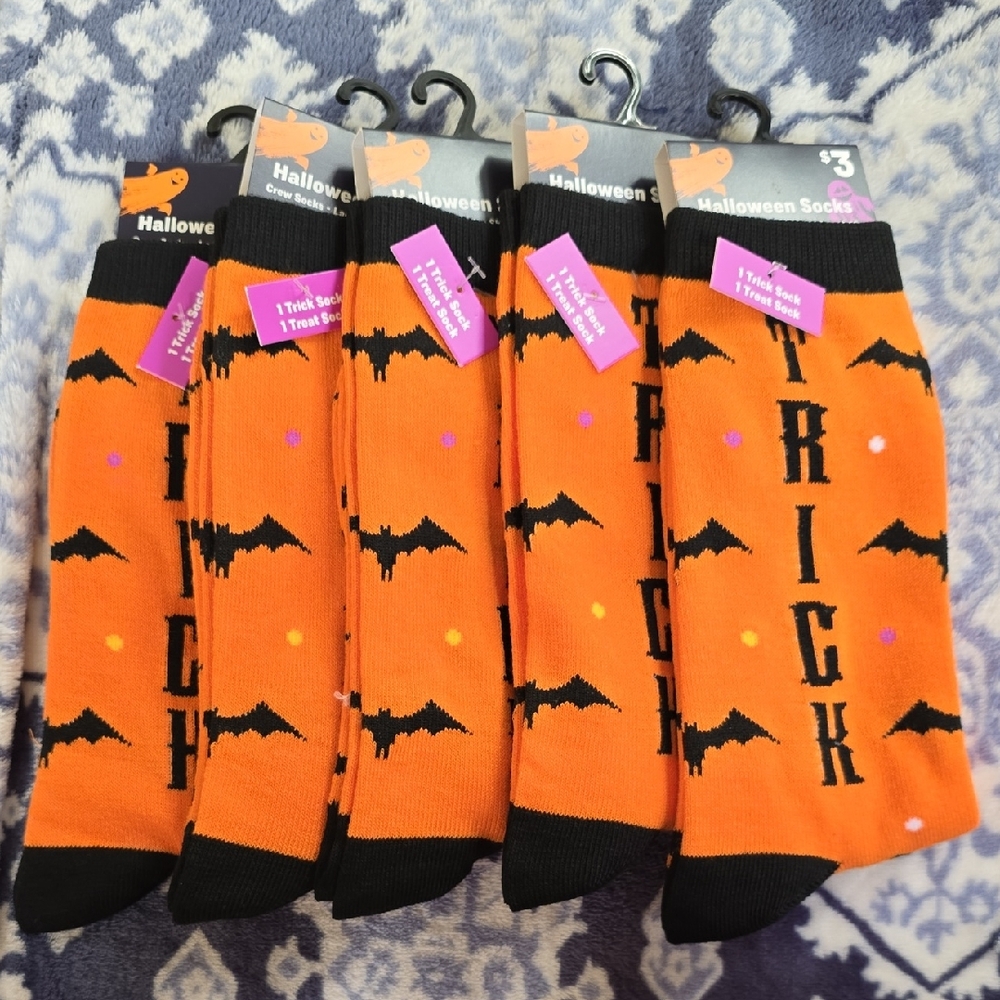 Bundle of Halloween Crew Socks- Ladies Size 4-10